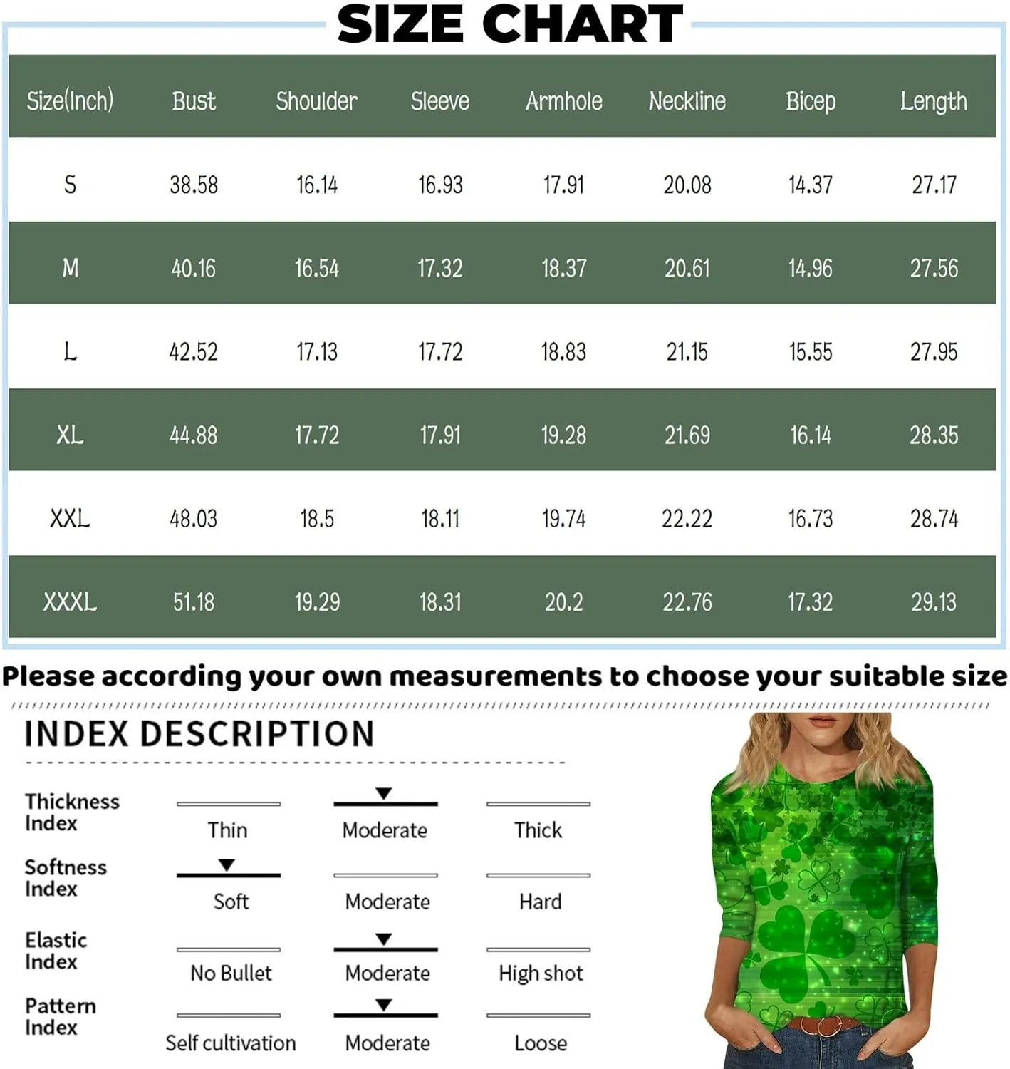 3/4 Length Sleeve Womens Tops Plus Size Spring Tops 2025 Crewneck Floral Graphic T Shirts Loose Fit Tunic Blouses