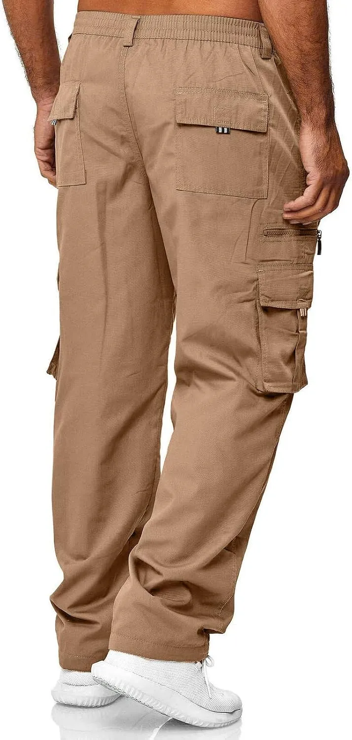 Baggy Cargo Pants Men - Tactical Pants for Men Relaxed Fit Cargo Work Pants with Pockets Outdoor Hiking Pants Trousers