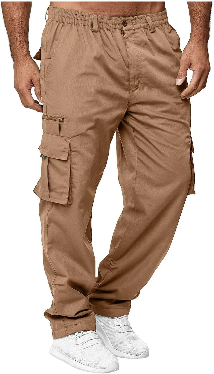 Baggy Cargo Pants Men - Tactical Pants for Men Relaxed Fit Cargo Work Pants with Pockets Outdoor Hiking Pants Trousers