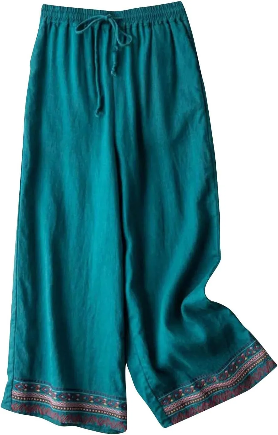 Baggy Wide Leg Pants for Women Lightweight Linen Pants Comfortable Summer Pants Drawstring High Waisted Pants 2025