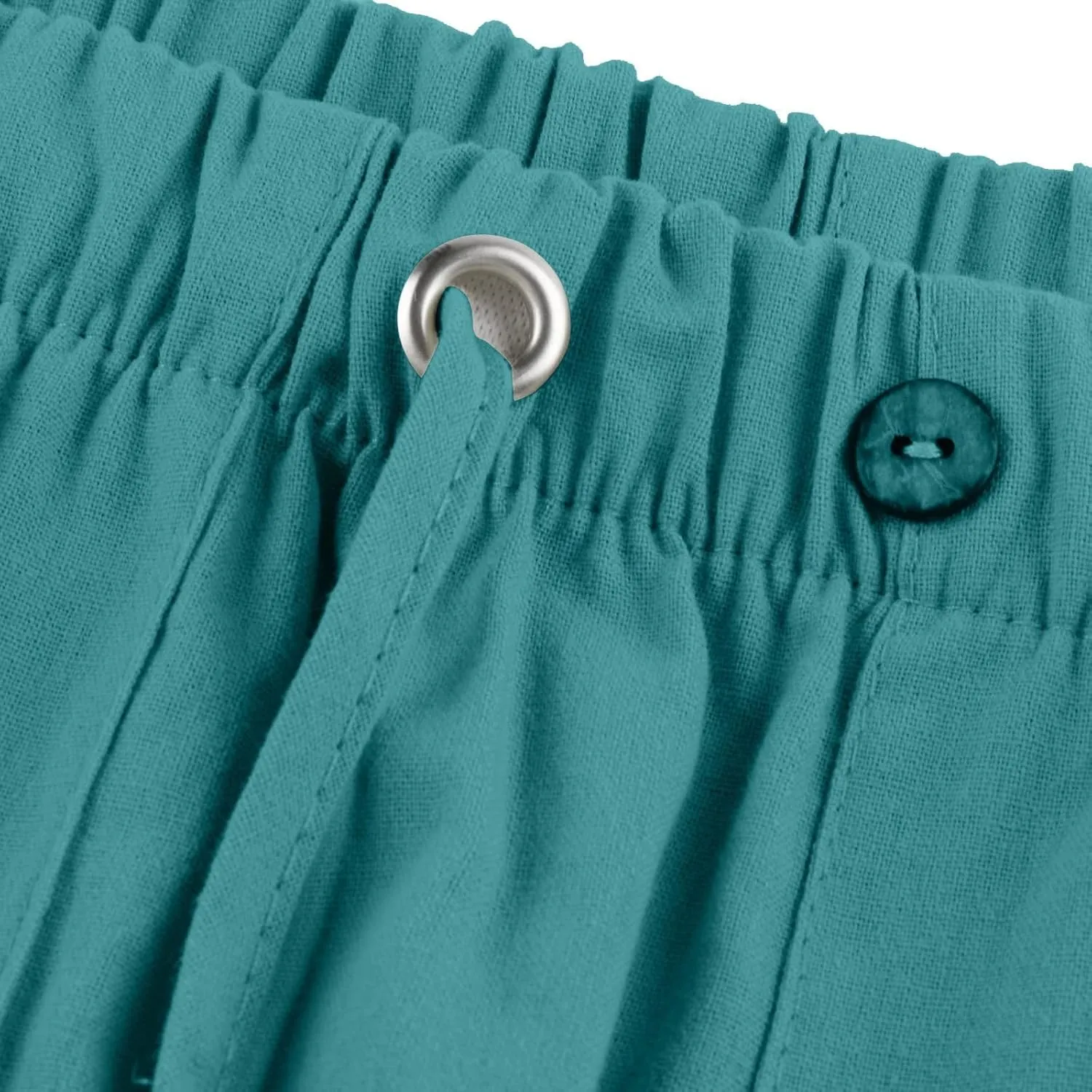 Beach Linen Pants for Men Drawstring Plus Size Linen Pants Lightweight Elastic WAIS Yoga Pants with Pockets Lounge Pants