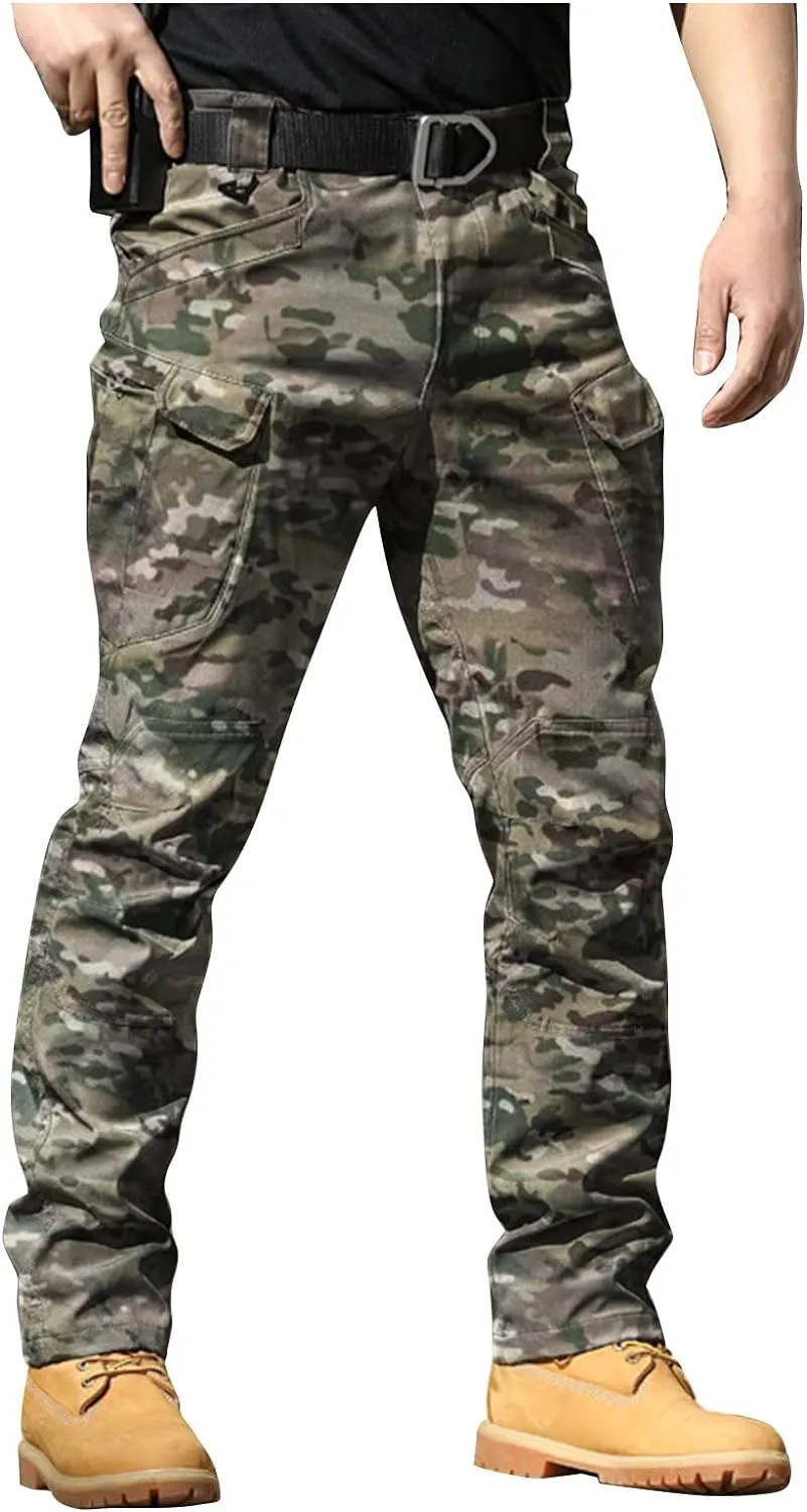 Camo Cargo Pants for Men Lightweight Tactical Cargo Pants Outdoor Upland Hunting Pants Camping Hiking Pants with Pocket