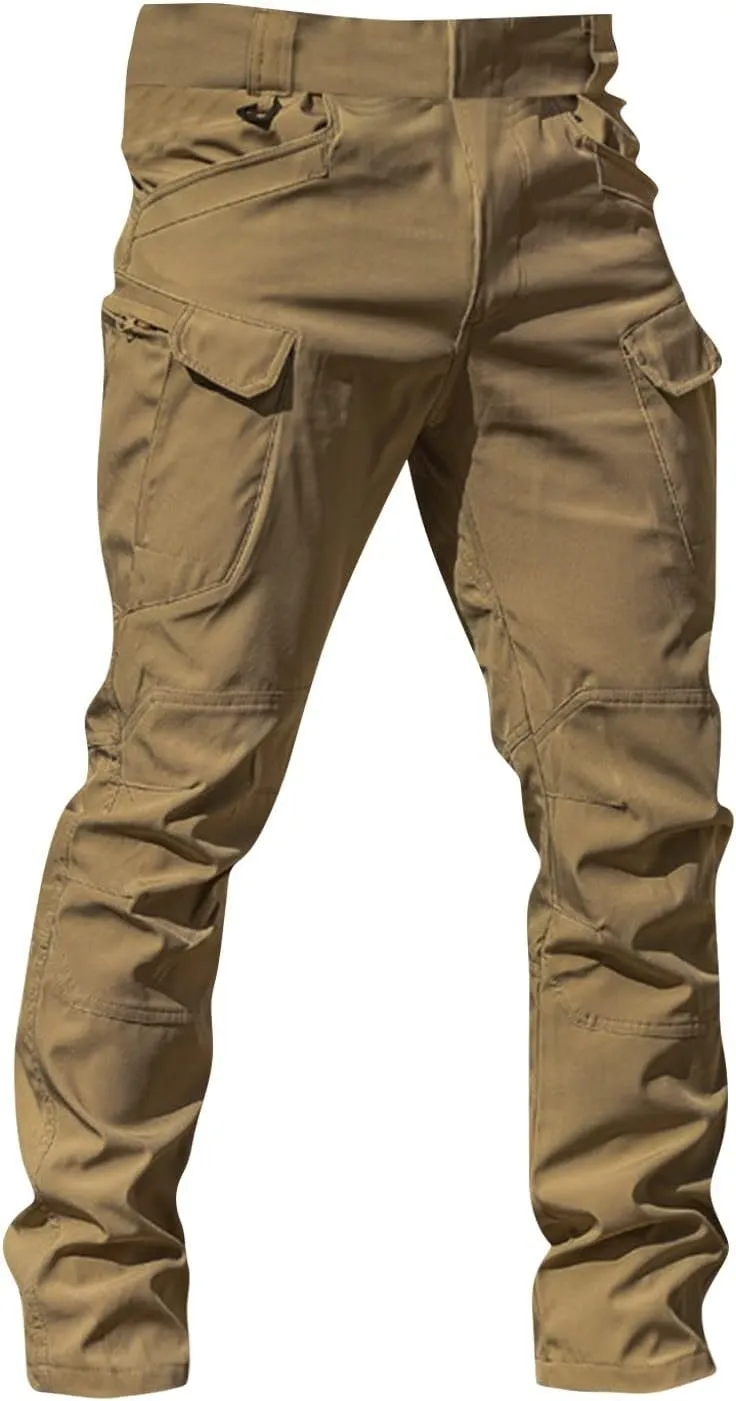 Cargo Pants for Men Baggy Ripstop Pants Multi Pockets Outdoor Work Hiking Pants Match Mens Wild Cargo Pants