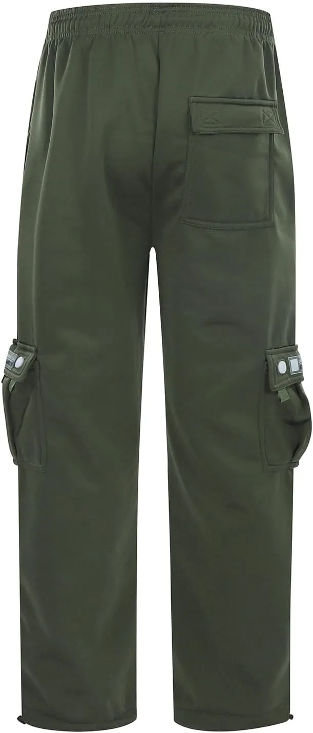 Cargo Sweatpants for Men Relaxed Fit Athletic Gym Camping Travel Sweatpants Joggers Pants Sweat Pants with Pockets