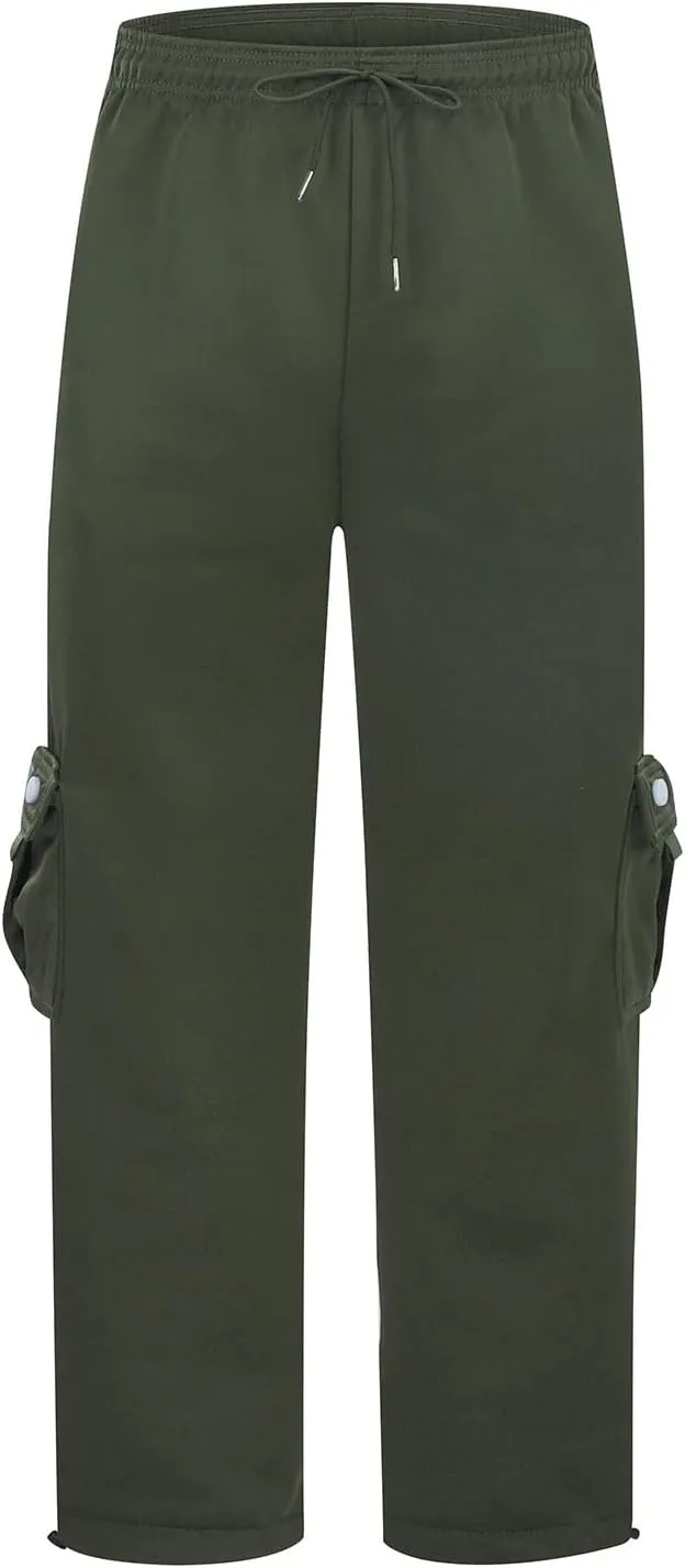 Cargo Sweatpants for Men Relaxed Fit Athletic Gym Camping Travel Sweatpants Joggers Pants Sweat Pants with Pockets