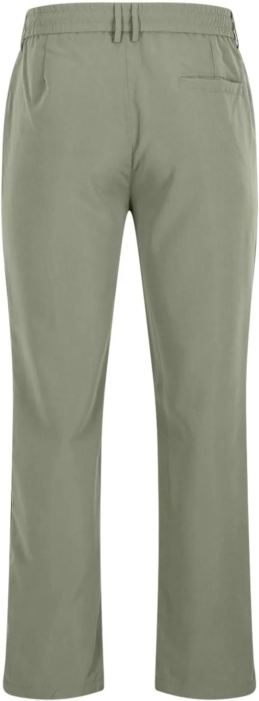 Casual Pants for Men Stretch Dress Pants Khaki Slim Fit Pants Solid Drawstring Waist Pants Golf Pants with Pockets