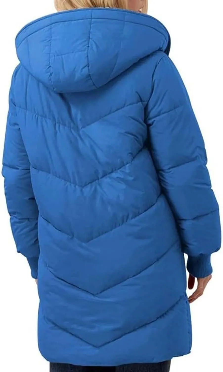 Coat Parka Jacket Xs-Xxl Fleece Lined Long Sleeve Outwear Full Zipper Solid Coat Winter Warm Women Long Quilted Coat