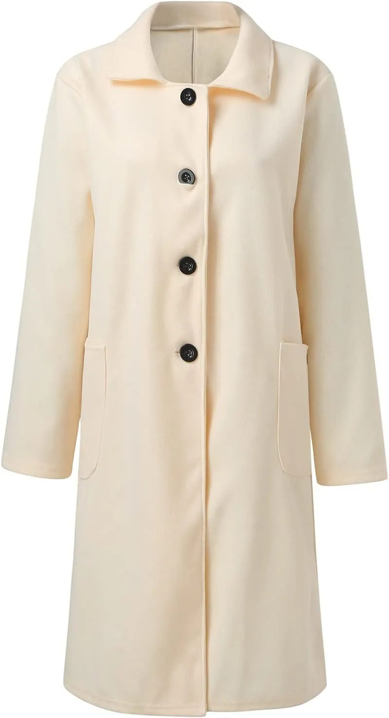 cooki Winter Coats for Women 2023 Trendy Wool Coat Long Winter Coats for Women Plus Size Jackets Lightweight Trench Coats