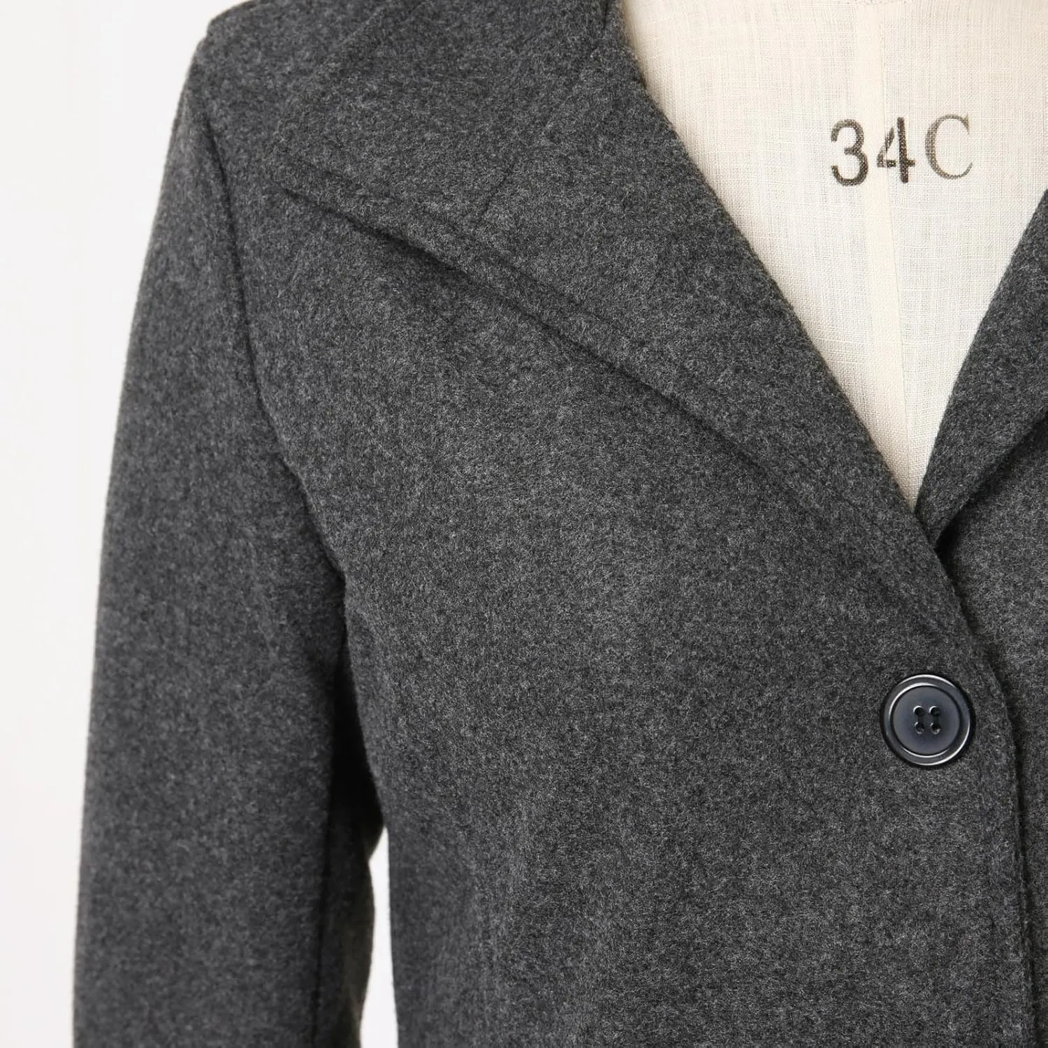 cooki Winter Coats for Women Lapel Single Breasted Pea Coats Women's Wool Blend Trench Coats Casual Button Down Jackets