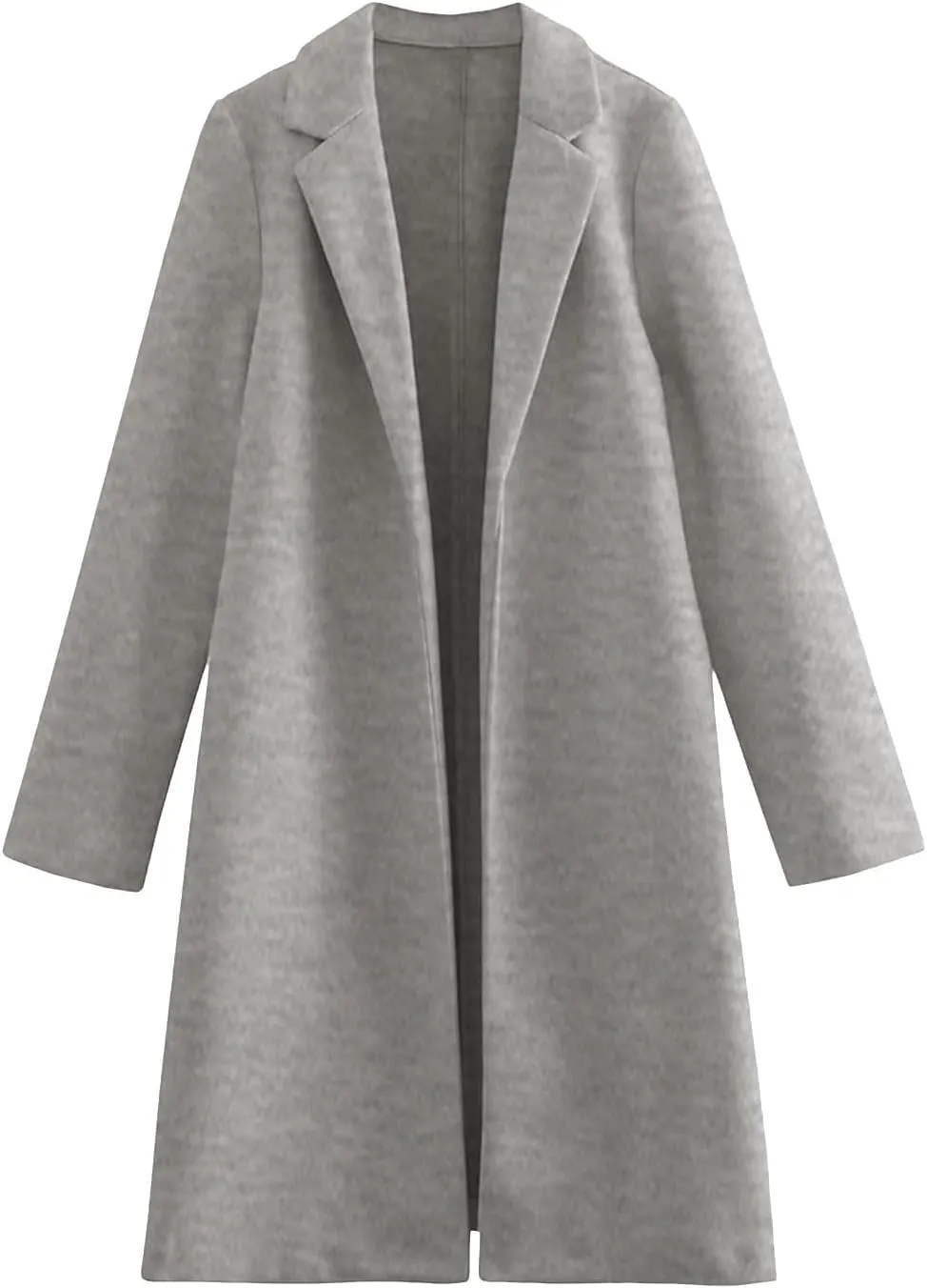 cooki Winter Coats for Women Long Warm Open Front Lapel Cardigan Jackets Womens Casual Wool Blend Trench Coats Pea Coats