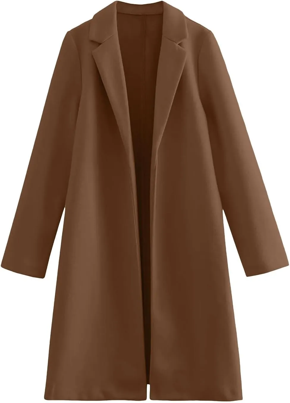 cooki Winter Coats for Women Long Warm Open Front Lapel Cardigan Jackets Womens Casual Wool Blend Trench Coats Pea Coats
