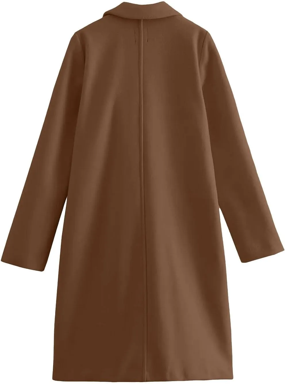 cooki Winter Coats for Women Long Warm Open Front Lapel Cardigan Jackets Womens Casual Wool Blend Trench Coats Pea Coats