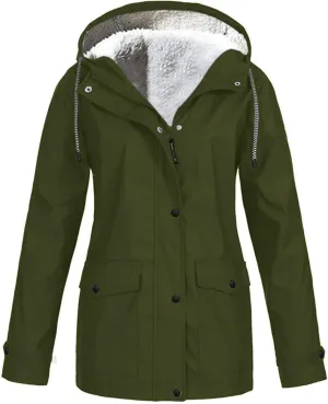 Eduavar Jackets for Women Casual Winter Puffer Coats for Women Long Sleeve Overcoats Plus Size Zip Up Down Coats with Hood