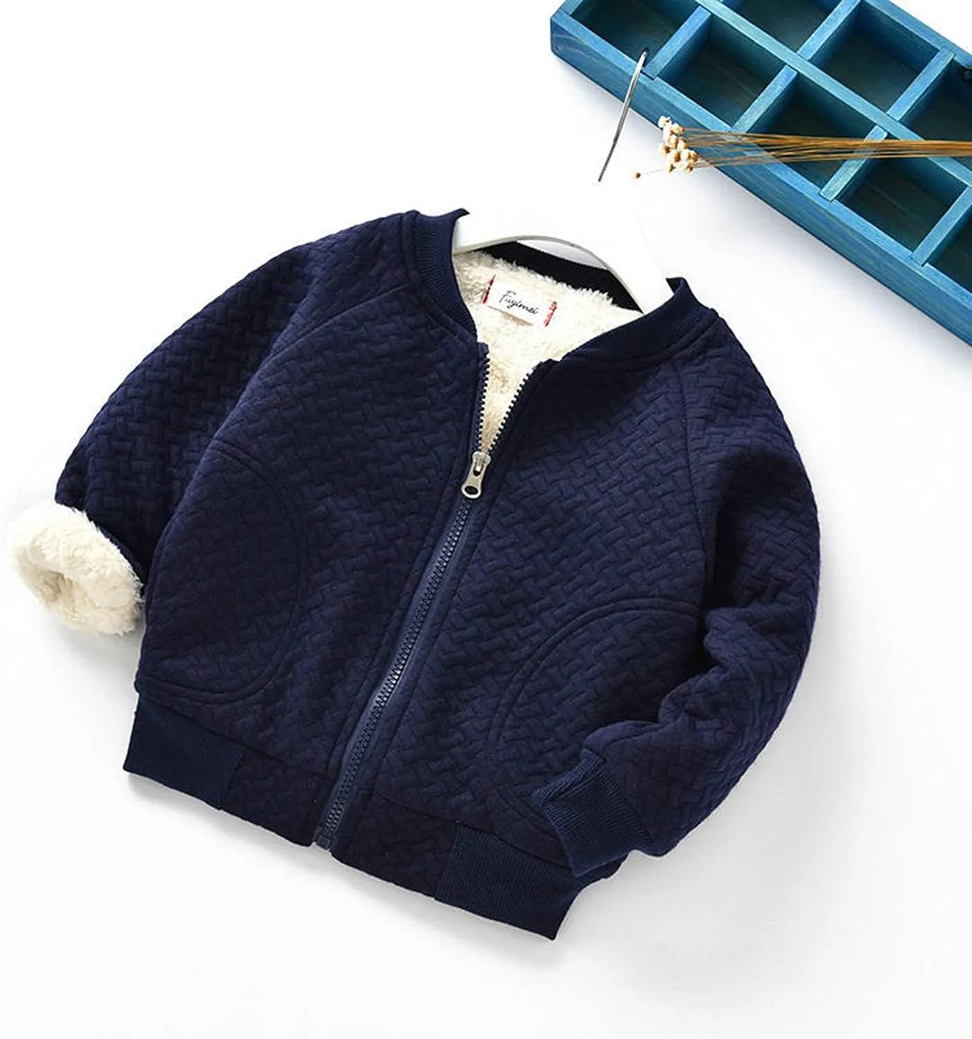 EISHOW Baby Girls Boys Winter Fleece Coat Little Kids Fuzzy Faux Shearling Zipper Jacket Warm Hooded Outwear Winter Outfits