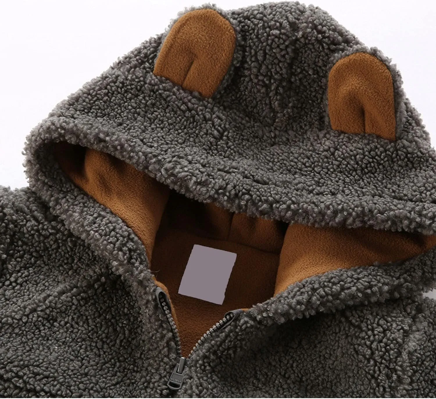 EISHOW Baby Girls Boys Winter Fleece Coat Little Kids Fuzzy Faux Shearling Zipper Jacket Warm Hooded Outwear Winter Outfits
