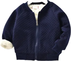 EISHOW Baby Girls Boys Winter Fleece Coat Little Kids Fuzzy Faux Shearling Zipper Jacket Warm Hooded Outwear Winter Outfits