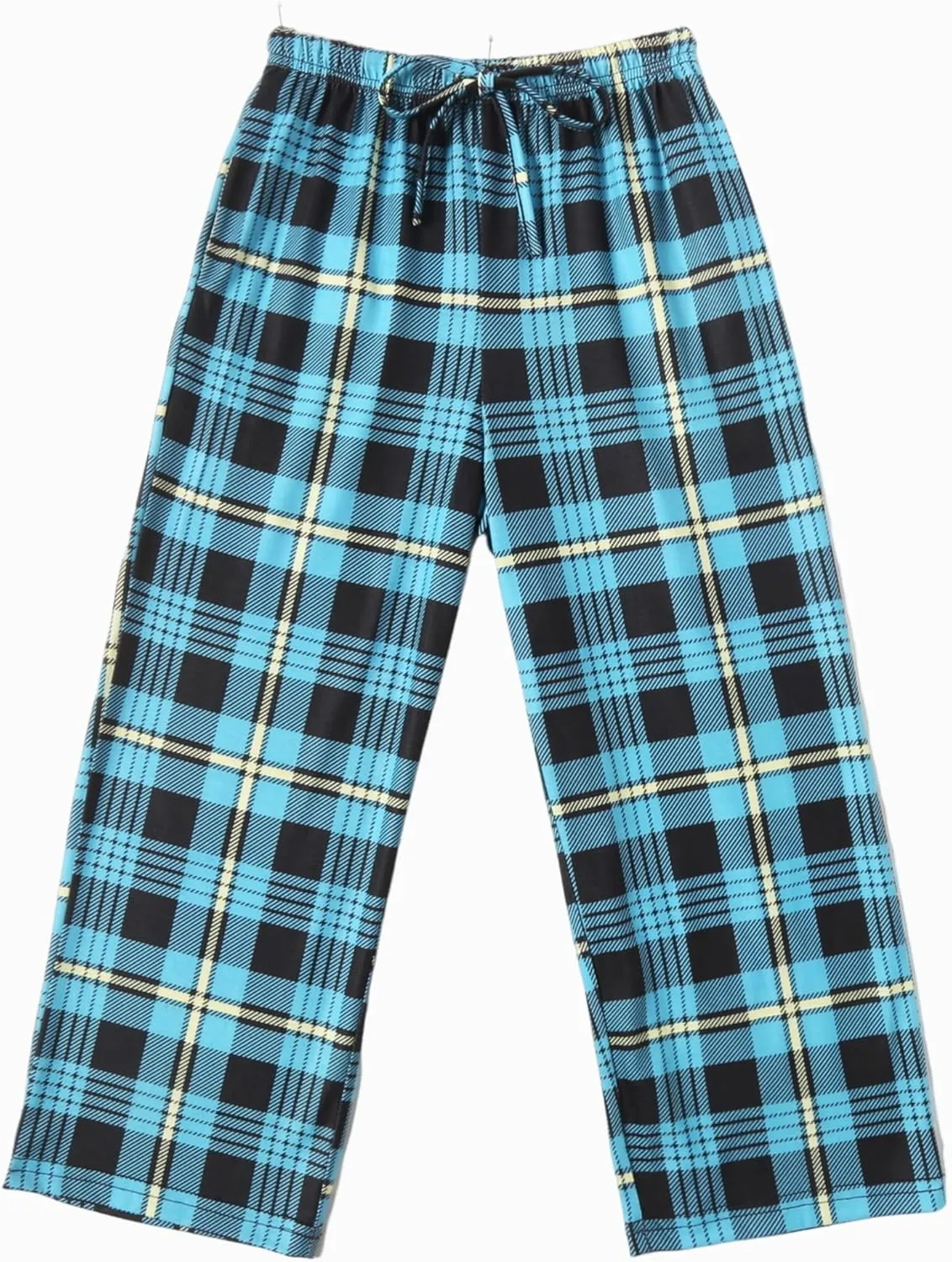 Ekouaer Boys Pajama Pants Long Sleep Soft Elastic Waist Bottoms Plaid Lounge With 2 Pockets 4-14 Years
