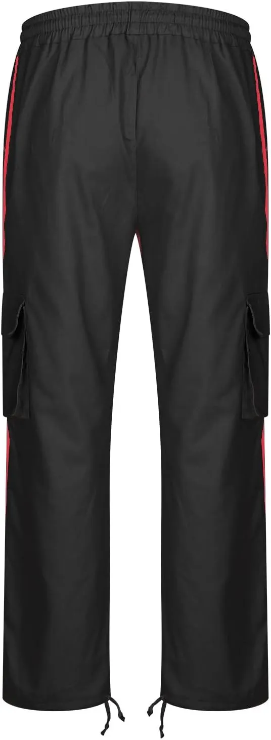 Finelylove Mens Cargo Pants Joggers Casual Athletic Pants Hiking Pants Loose Fit Straight Leg Flex Cargo Sweat Pants