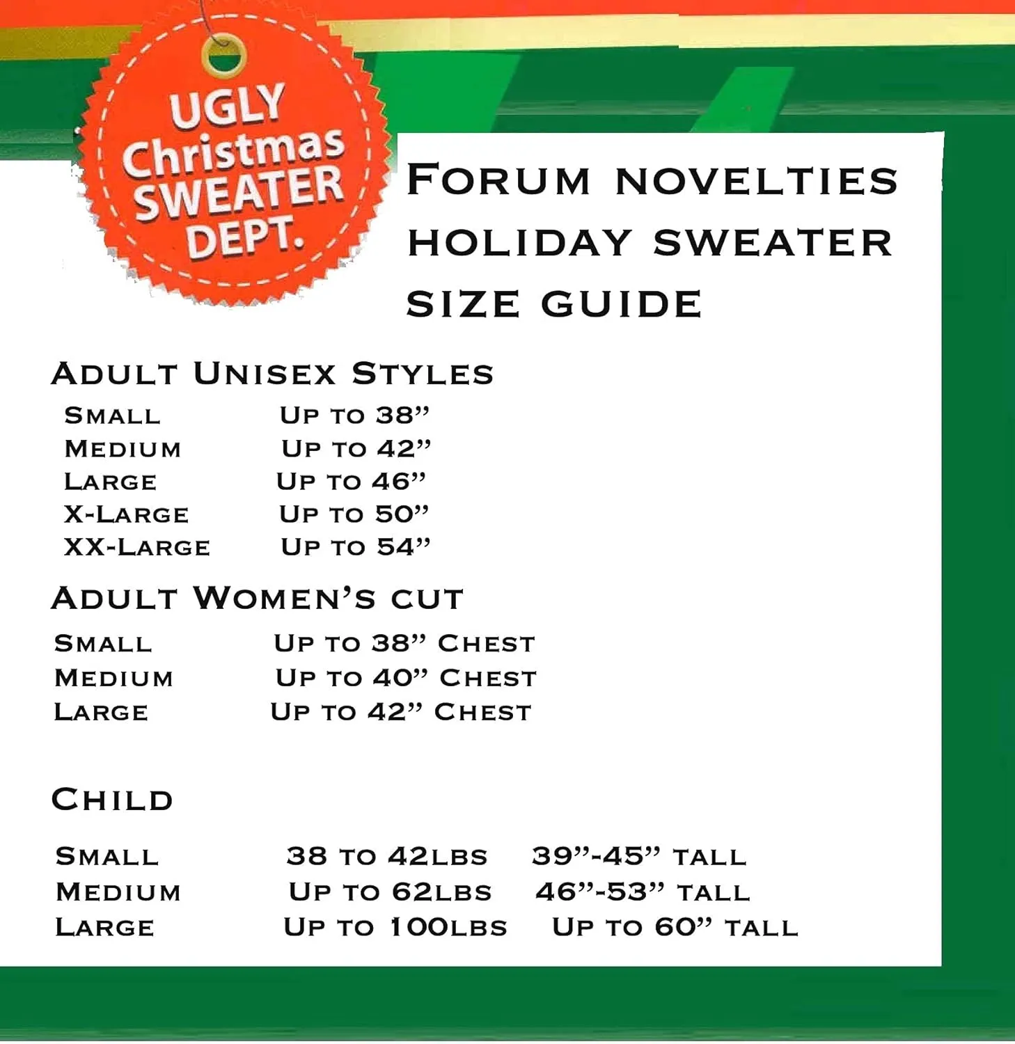 Forum Novelties Women's Naughty and Nice Ugly Christmas Sweater for Two