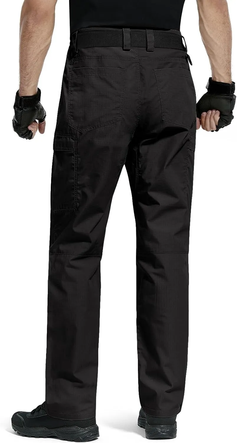 FREE SOLDIER Men's Cargo Pants Water Resistant Ripstop Tactical Pants for Men Work Pants Lightweight Outdoor Hiking Pants Men
