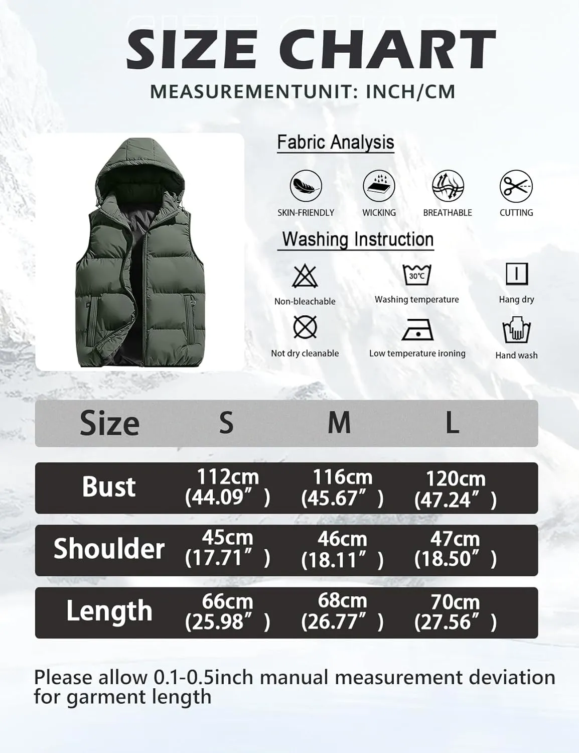 Gihuo Men's Hooded Puffer Vest Sleeveless Zip Up Padded Jackets Coat Lightweight Quilted Gilet with Pockets