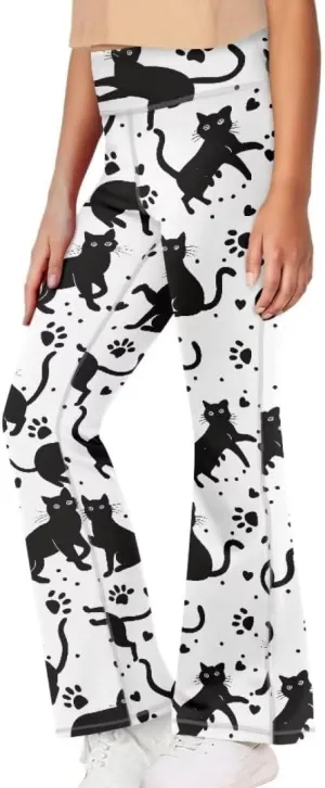 Girls Flare Leggings 5-14T Cute Bell Bottoms for Girl Yoga Pants for Gym