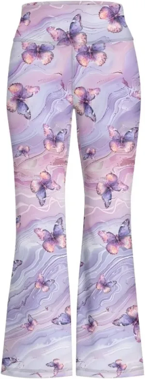 Girl's Flare Leggings Casual High Waist Yoga Pants Bootcut Pants Kids Dance Bell Bottoms Leggings