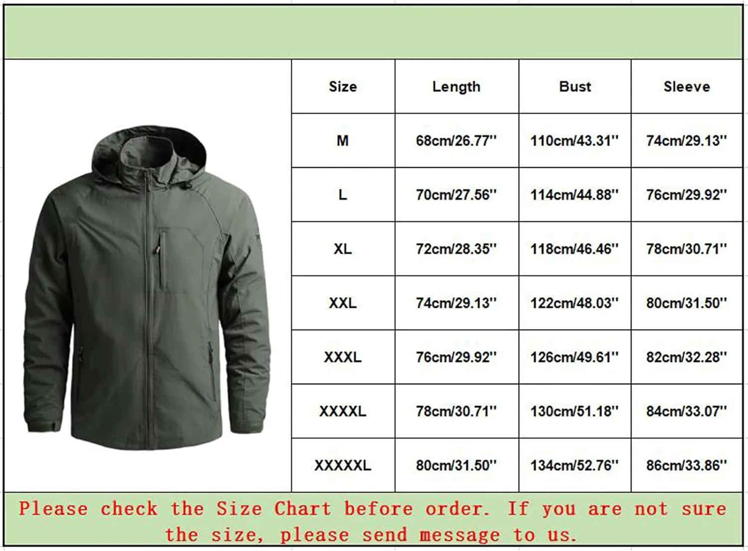 GOKKILRW Men Waterproof Rain Jacket Lightweight Softshell Raincoat Outdoor Mountain Golf Hiking Climbing Hooded Rain Jacket