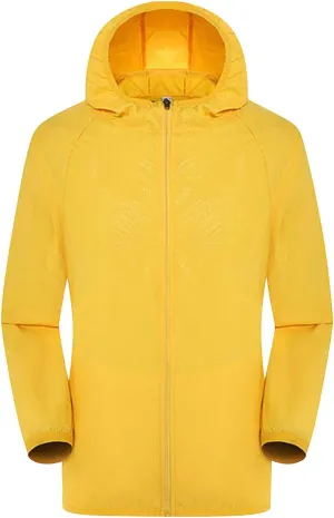 GOKKILRW Women Waterproof Lightweight Rain Jacket Active Outdoor Hooded Raincoats Packable Full Zipper Raincoats Windbreaker