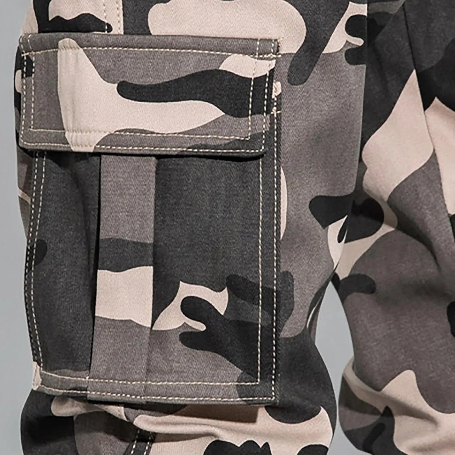 Hiking Pants Men Camo Cargo Pants for Men Casual Camo Lightweight Joggers Work Pants Multi-Pocket Military Pants