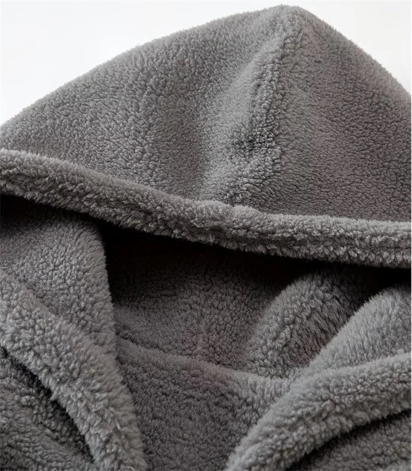 Hooded Puffer Jacket Men Quilted Thick Jacket Winter Fleece Hoodies Zip Up Button Down Coat Bomber Jacket Outerwear