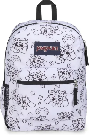 JanSport Cross Town Backpack 17" x 12.5" x 6" - Simple Bag for Everyone with 1 Main Compartment, Front Utility Pocket - Premium Class Accessories - Anime Emotions
