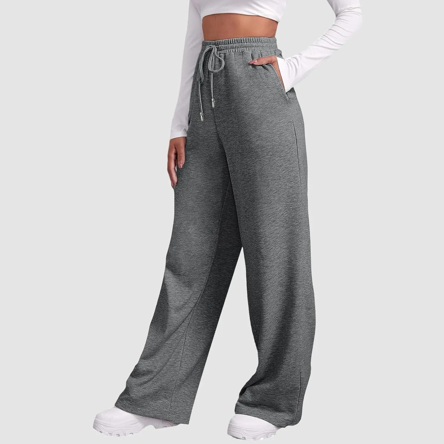 JiXiang Sweatpants for Women Yoga Pants High Waisted Pants with Pockets Casual Lounge Pants Trendy Comfort Joggers Pants