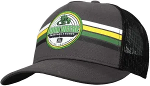 John Deere Twill Trucker Hat Mesh Baseball Cap-Charcoal-Os
