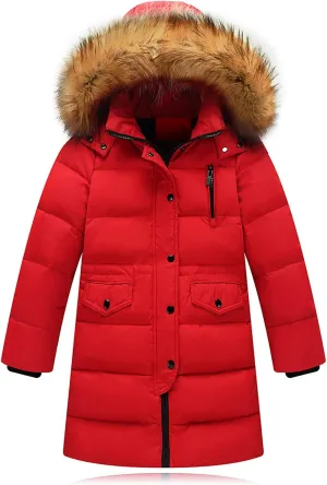 Kids Coat Winter Thick Fleece Coats Hooded Warm Puffer Jackets Baby Down Outerwear Windproof Puffer Snowsuit Outerwear