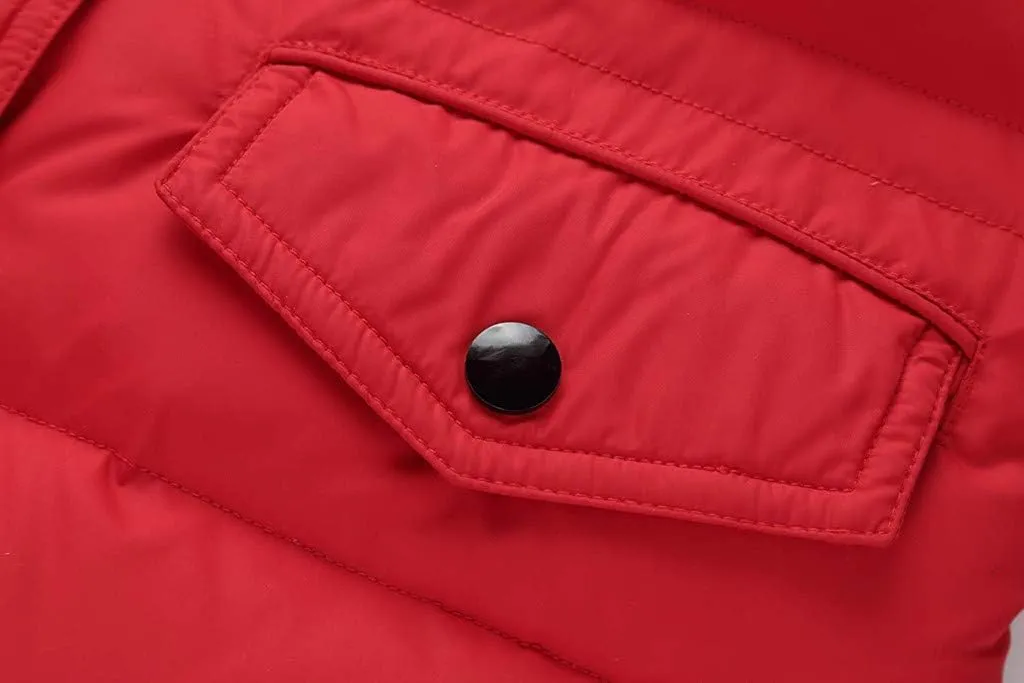 Kids Coat Winter Thick Fleece Coats Hooded Warm Puffer Jackets Baby Down Outerwear Windproof Puffer Snowsuit Outerwear