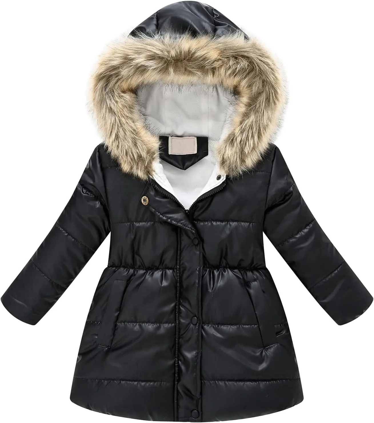 Kids Coat Winter Thick Fleece Coats Hooded Warm Puffer Jackets Baby Down Outerwear Windproof Puffer Snowsuit Outerwear