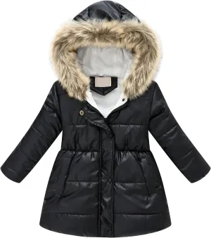Kids Coat Winter Thick Fleece Coats Hooded Warm Puffer Jackets Baby Down Outerwear Windproof Puffer Snowsuit Outerwear