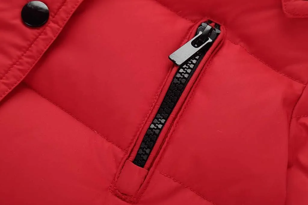 Kids Coat Winter Thick Fleece Coats Hooded Warm Puffer Jackets Baby Down Outerwear Windproof Puffer Snowsuit Outerwear