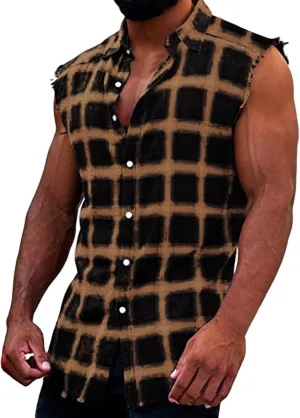 LCMTWX Men's Summer Black Solid V-Neck XL Polyester Button Closure Classic Fit Hip Length Vest with Slit Pocket