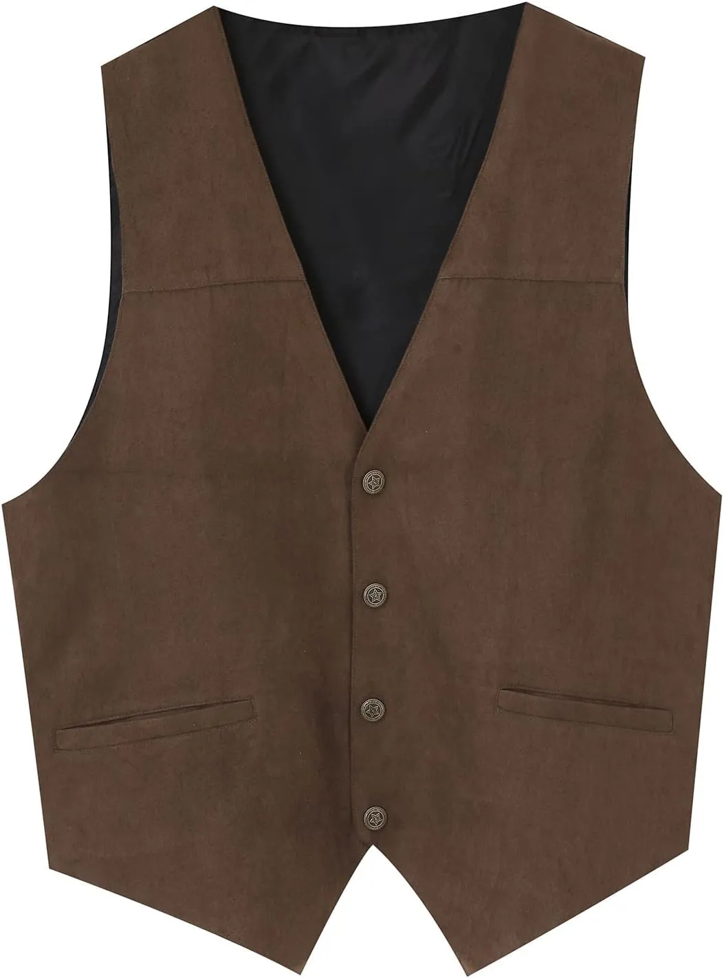 LCMTWX White Vest Leather V Neck Pocket Retro Color Vest Blouse With Button Vests For Men Casacas Mens Black Vest