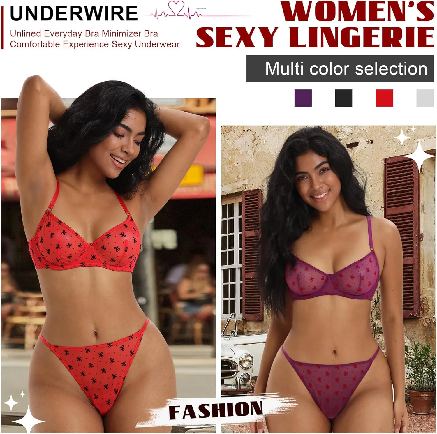 Lingeries Sets for Women Cute Lace Matching Bra and Panty