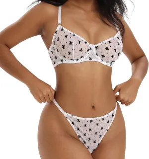 Lingeries Sets for Women Cute Lace Matching Bra and Panty