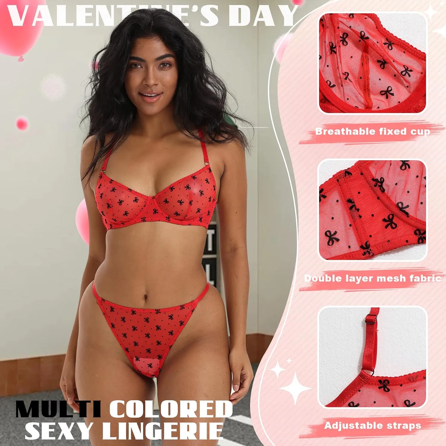 Lingeries Sets for Women Cute Lace Matching Bra and Panty