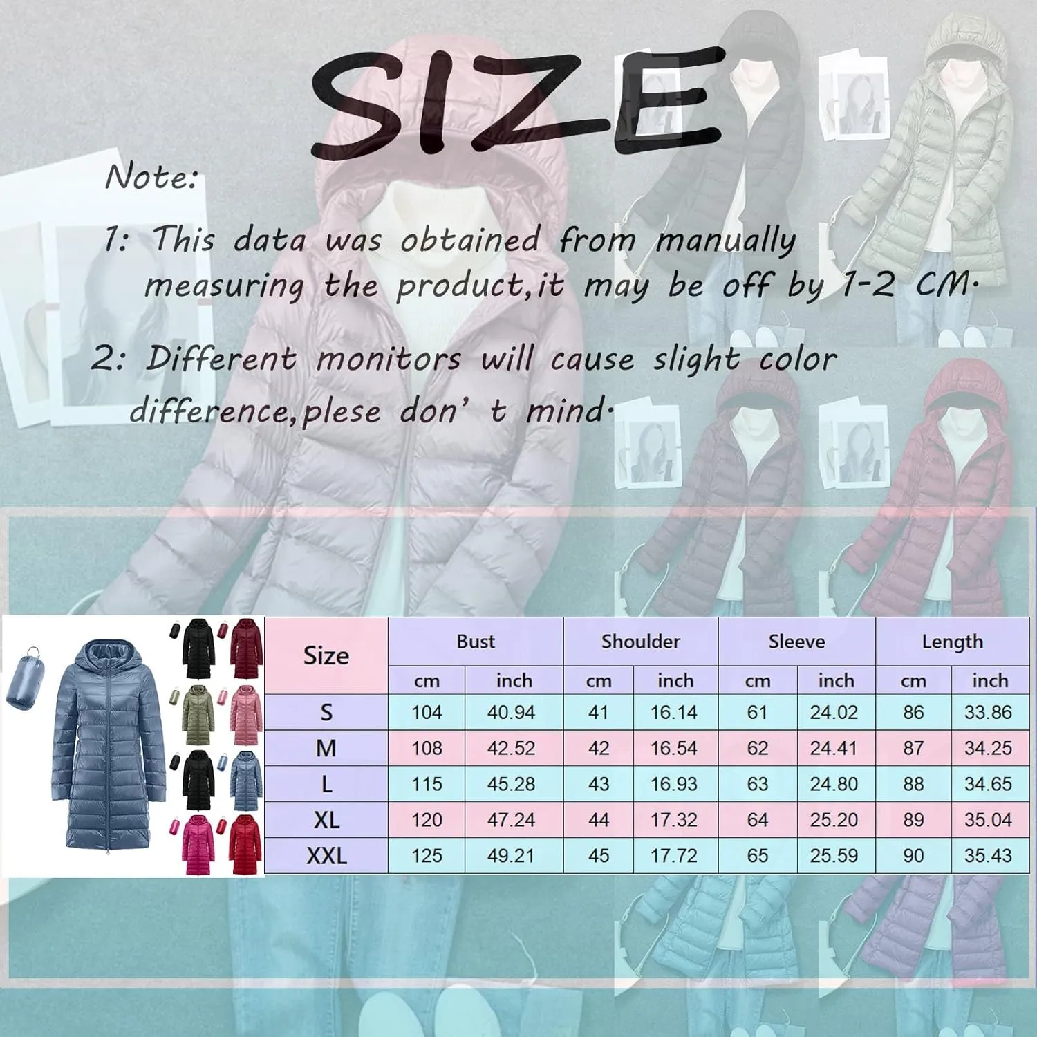 Long Puffer Jacket for Women Ultra Light Down Packable Hooded Coat 2024 Winter Warm Packable Down Jacket Trendy