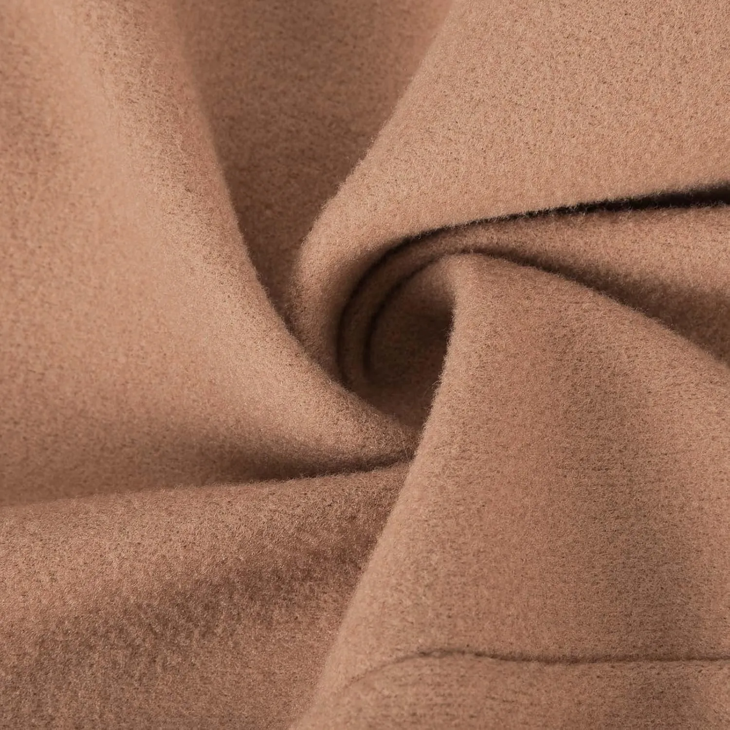 Long Trench Coats for Women Winter Jacket with Pocket Wool Blend Peacoat Notched Lapel Single Coats