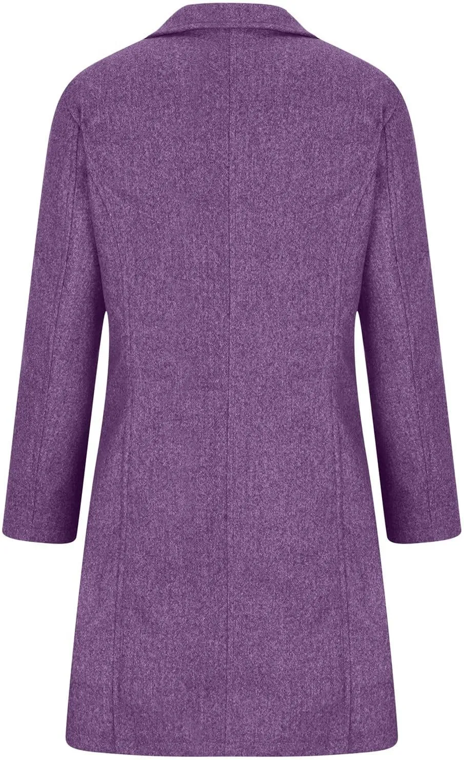 Long Trench Coats for Women Winter Jackets with Pocket Wool Blend Pea Coat Single Breasted Coats