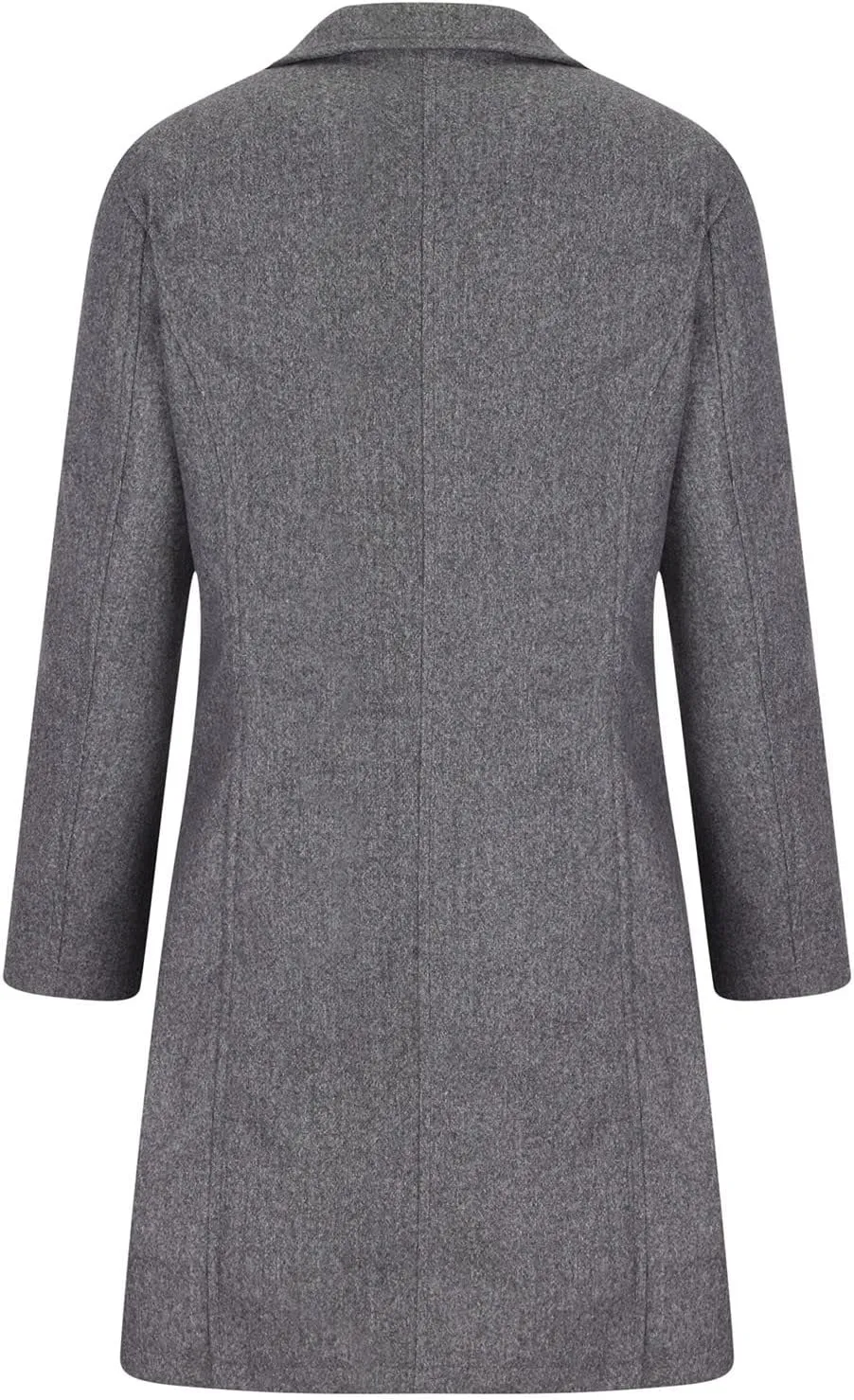 Long Trench Coats for Women Winter Jackets with Pocket Wool Blend Pea Coat Single Breasted Coats