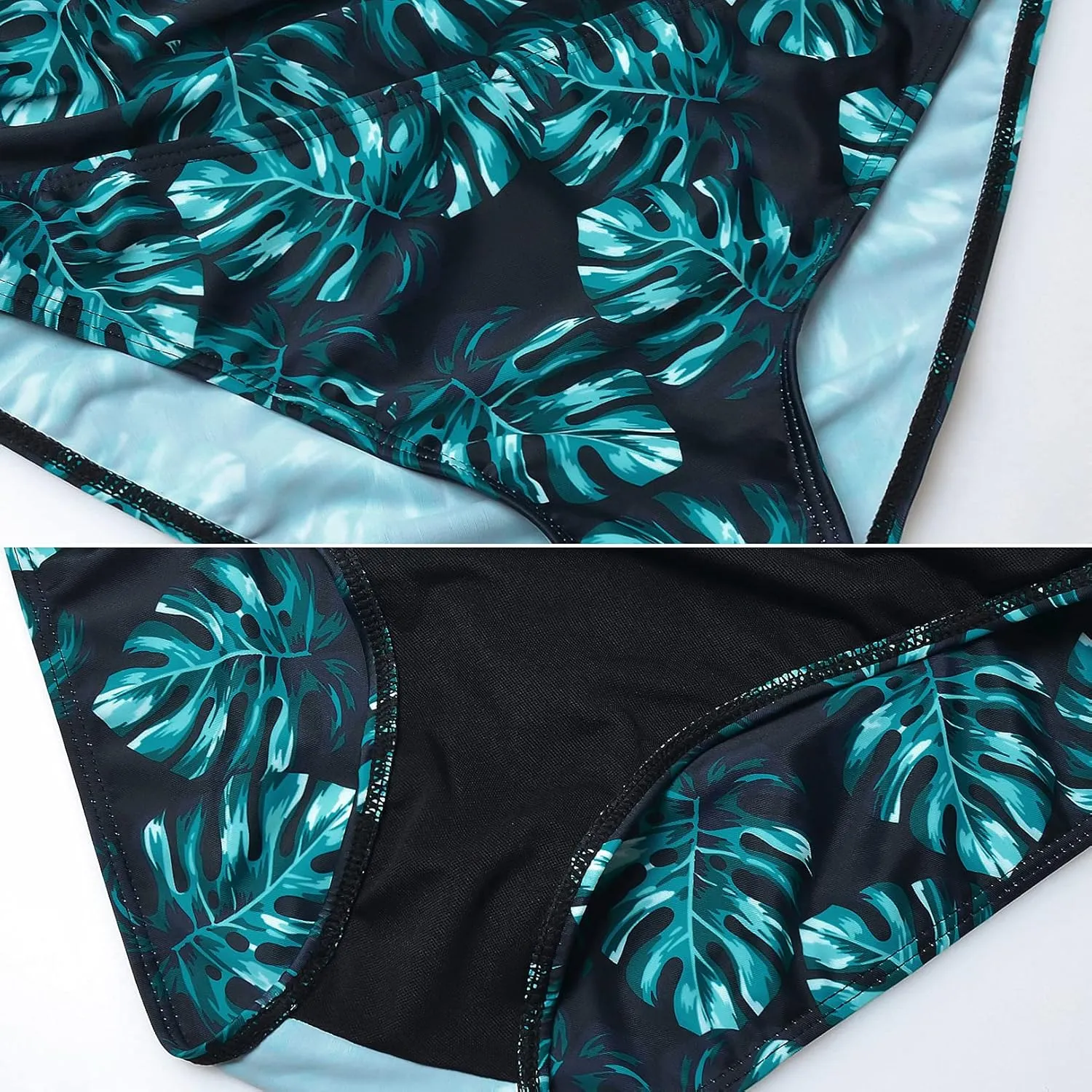 Maternity Swimsuit Two Piece Ruffled Top High Waisted Bottoms Vintage Swimwear Bikini Set Bathing Suits
