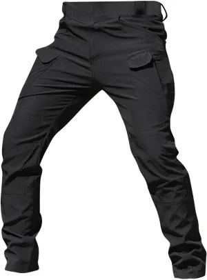 Men's Cargo Pants Waterproof Stretch Hiking Pants Multi Pockets Baggy Flex Camo Ripstop Tactical Pants Work Pants